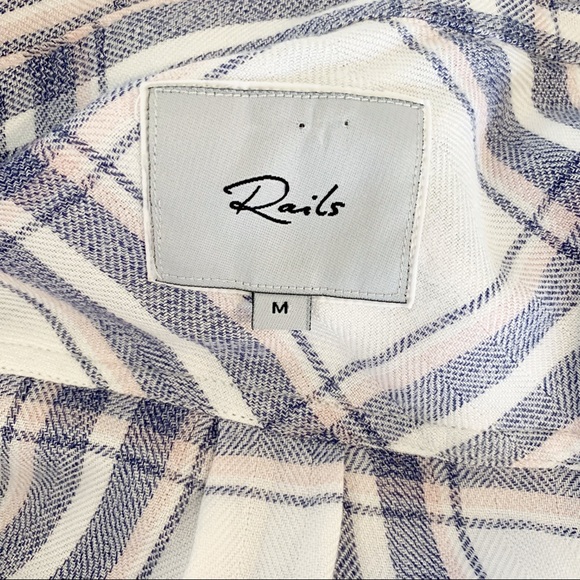 Rails Hunter Check Flannel Shirt in Blush Patriot - Picture 6 of 8